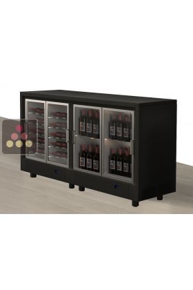 Combination of two modular island unit multipurpose wine cabinets