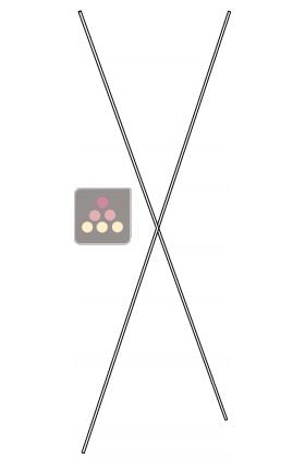 Cross bars for Atelier du Vin rack Mass, Standard, Smart or Essential System H90cm