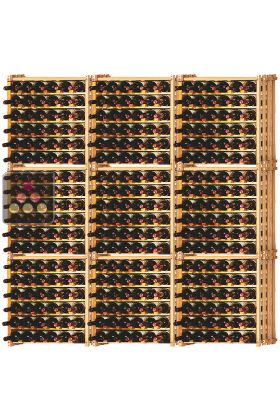 Set of 9 modular beechwood racks for 342 bottles