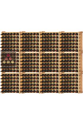 Set of 12 modular beechwood racks for 456 bottles