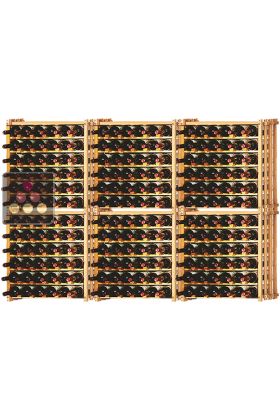 Set of 6 modular beechwood racks for 234 bottles