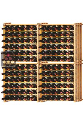 Set of 4 modular beechwood racks for 156 bottles