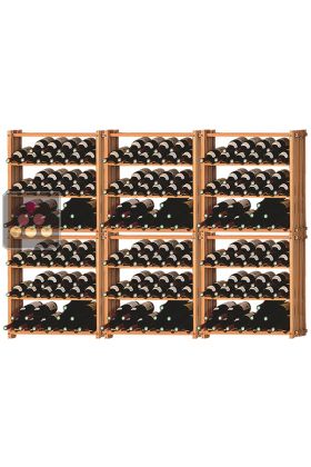 Set of 6 modular beechwood racks for 261 bottles