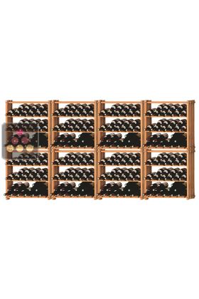 Set of 8 modular beechwood racks for 288 bottles