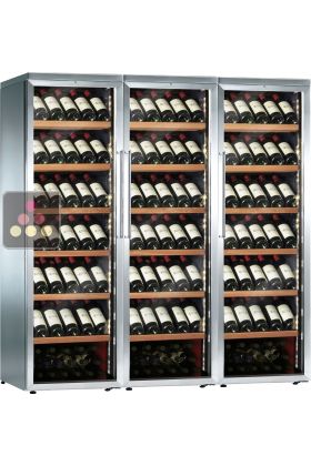 Combination of 3 Single temperature wine service or storage cabinets