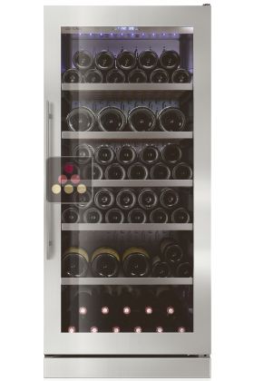 Multi-temperature wine service and/or storage cabinet