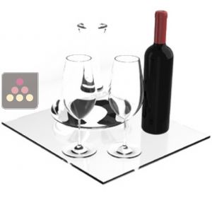 Adjustable glass shelf for standing bottles or glassware CALICE DESIGN