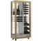 Professional multi-temperature wine display cabinet - 4 glazed sides - Without shelves - Wooden cladding