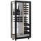 Professional multi-temperature wine display cabinet - 4 glazed sides - Without shelves - Wooden cladding