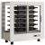 Professional multi-temperature wine display cabinet - 4 glazed sides - Horizontal bottles - Wooden cladding