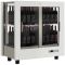 Professional multi-temperature wine display cabinet - 4 glazed sides - Vertical bottles - Wooden cladding