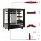 Professional multi-temperature wine display cabinet - 4 glazed sides - Without shelves - Wooden cladding