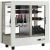 Professional multi-temperature wine display cabinet - 4 glazed sides - Without shelves - Wooden cladding