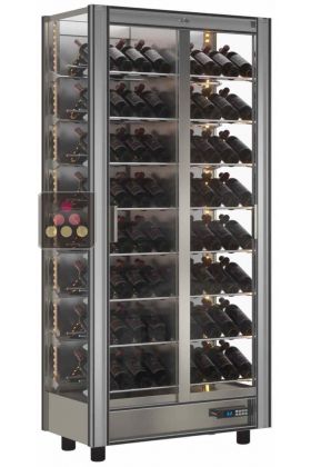 3-sided refrigerated display cabinet unit for wine storage or service