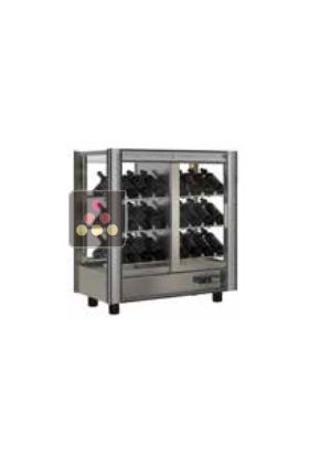 3-sided refrigerated display cabinet unit for wine storage or service