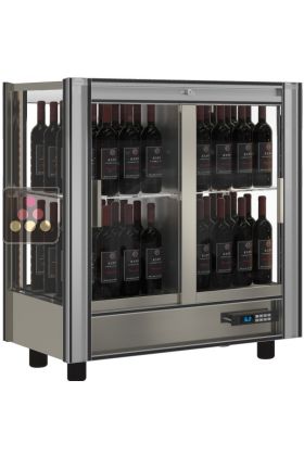 3-sided refrigerated display cabinet unit for wine storage or service