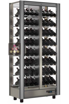 4-sided refrigerated display cabinet unit for wine storage or service