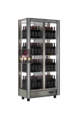 4-sided refrigerated display cabinet unit for wine storage or service