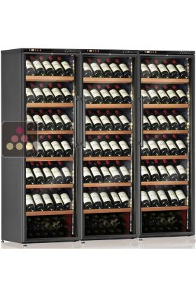 Combination of 3 Single temperature wine service or storage cabinets