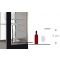 Adjustable tempered glass shelf for Calice Design unit