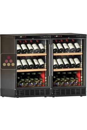 Built-in single temperature wine cabinet for wine storage or service