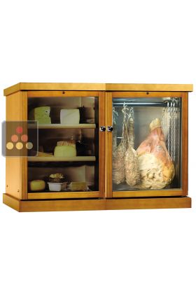 Combined delicatessen and cheese cabinet