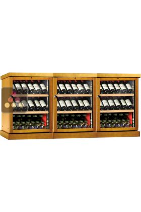 Combination of 3 Single temperature wine storage or service cabinet