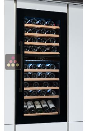 Dual temperature built in wine service cabinet