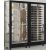 Combination of 2 professional refrigerated display cabinets for wine, cheese and cured meat - 4 glazed sides - Magnetic cover interchangeable