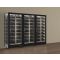 Combination of 3 professional multi-purpose wine display cabinet - 3 glazed sides - Magnetic and interchangeable cover - Inclined bottles