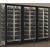 Combination of 3 professional multi-purpose wine display cabinet - 3 glazed sides - Magnetic and interchangeable cover - Inclined bottles