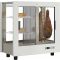 Refrigerated display cabinet for cheese and cured meat presentation - 4 glazed sides - Wooden cladding