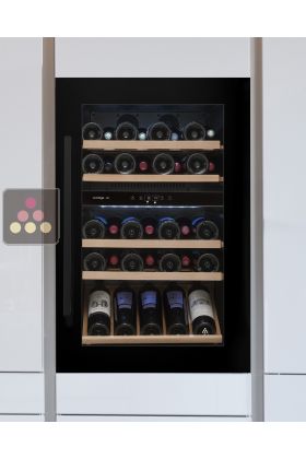 Dual temperature built in wine service cabinet