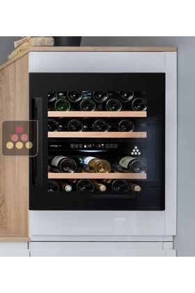 Dual temperature built in wine service cabinet