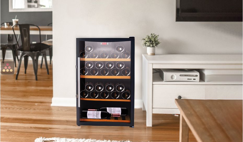 Single temperature wine service or storage cabinet