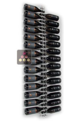 Wall Wine Rack in Clear Plexiglass for 21 Champagne horizontal bottles