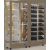 Combination of 2 professional refrigerated display cabinets for wine, cheese and cured meat - 4 glazed sides - Magnetic and interchangeable cover