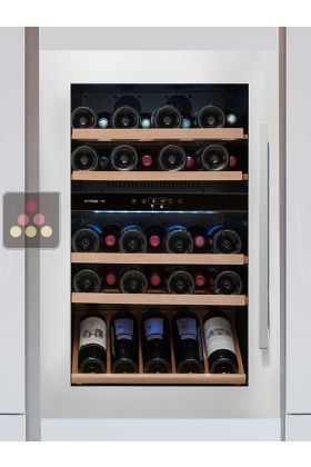 Dual temperature built in wine service cabinet