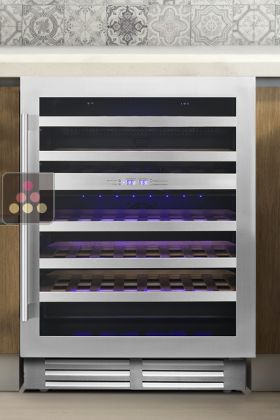 Dual temperature built in wine service or conservation cabinet - 78cm door