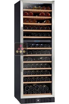 Dual temperature wine service cabinet