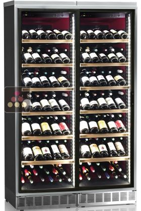 Built-in combined 2 Single temperature wine service & storage cabinets