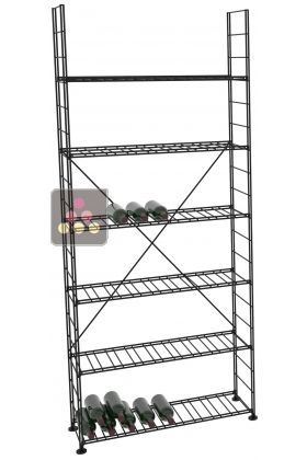 Modular metallic storage unit for 306 bottles - H220cm