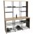 Steel storage rack with solid Oak wood tasting counter