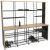 Steel storage rack with solid Oak wood tasting counter