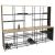 Steel storage rack with solid Oak wood tasting counter