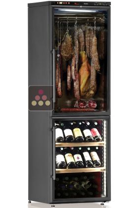 Combined wine service, cold meat and cheese cabinet