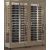 Combination of 2 professional multi-temperature wine display cabinets - 4 glazed sides - Horizontal bottles - Magnetic and interchangeable cover