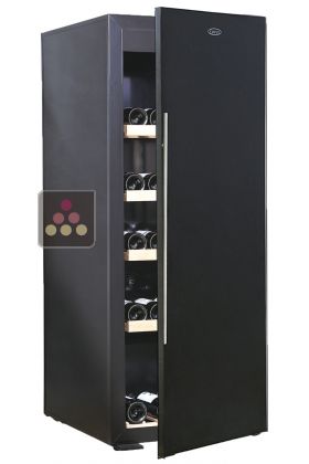 Single-temperature wine cabinet for ageing or service - Solid door with mirror effect 