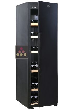 Single-temperature wine cabinet for ageing or service - Solid door with mirror effect 