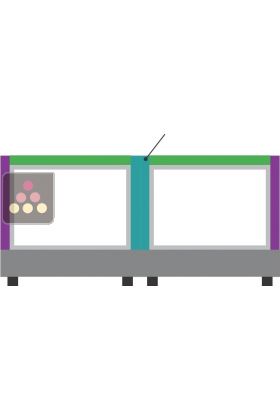 Magnetic metallic strip for Calice Design small unit - Connexion strip